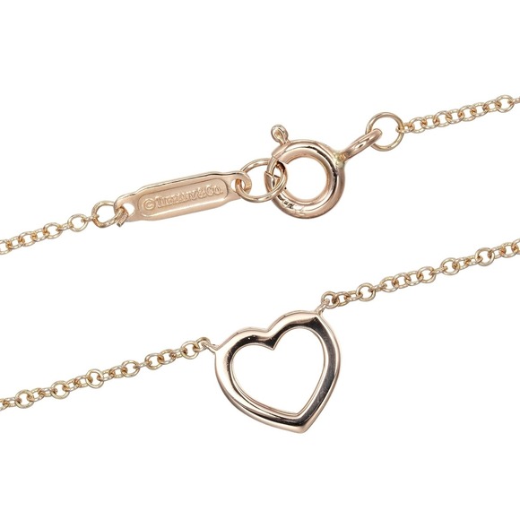 TIFFANY 18k Pink Diamond Heart Necklace